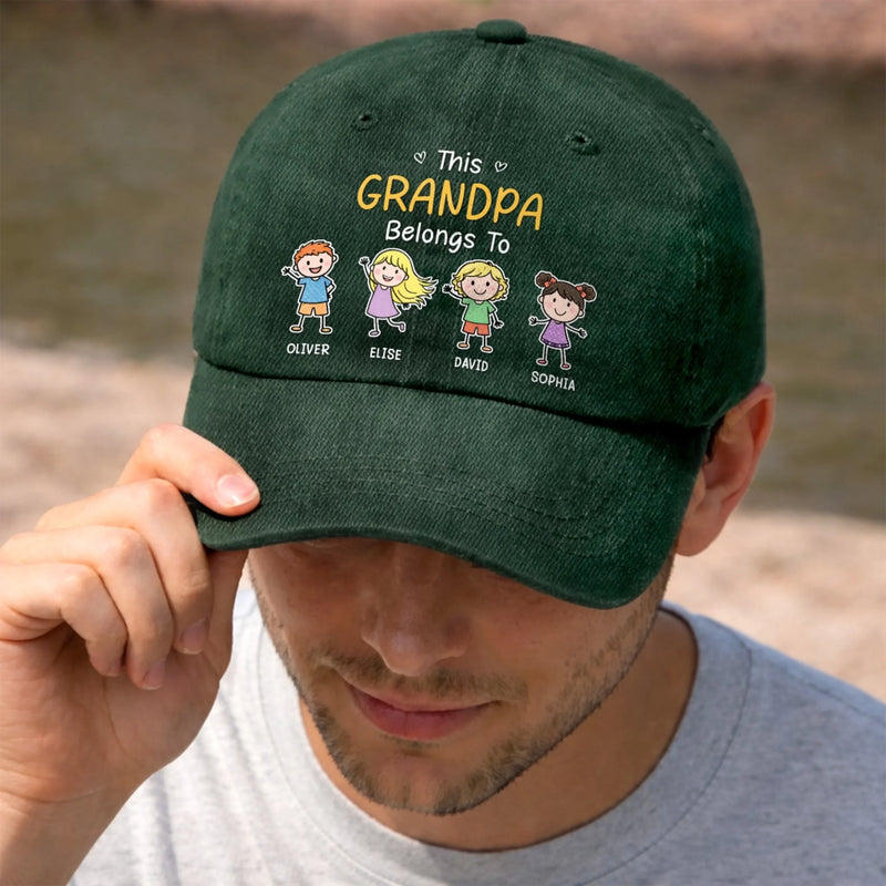 Custom Cap - Personalized Father's Day Gifts For Dad, Grandpa - Built Tough Raised Better