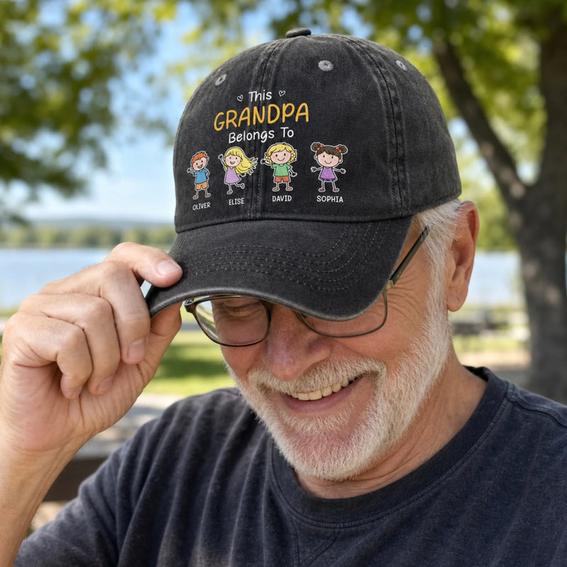 Custom Cap - Personalized Father's Day Gifts For Dad, Grandpa - Built Tough Raised Better