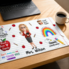 Custom Desk Mat -  Personalized Birthday Gifts For Teachers - Coffee Teach Repeat