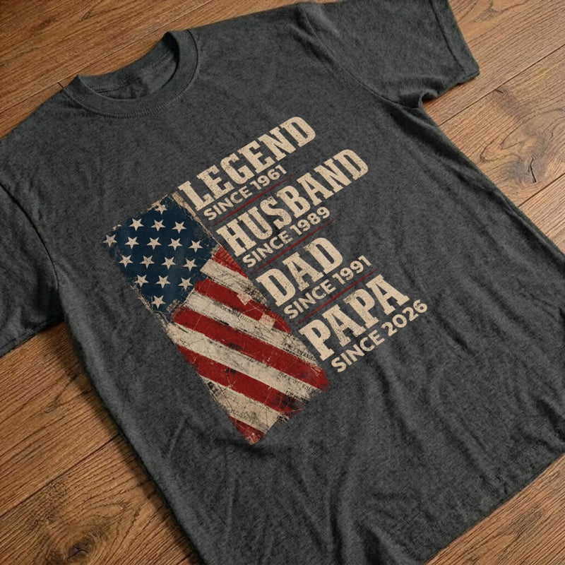 Custom T-shirt, Hoodie - Personalized Father's Day Birthday Gifts For Dad, Grandpa - Legendary Since Day One