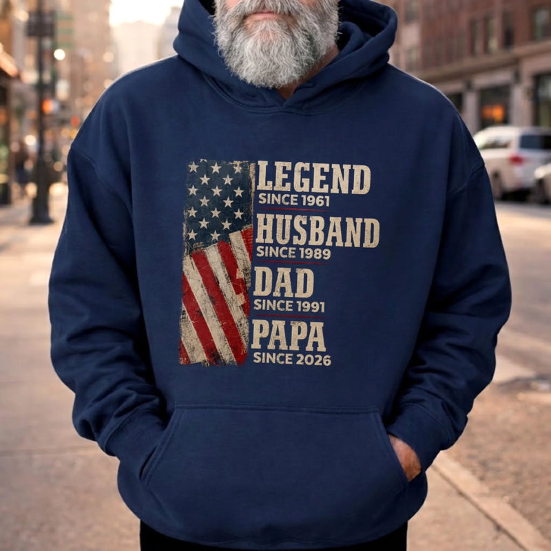 Custom T-shirt, Hoodie - Personalized Father's Day Birthday Gifts For Dad, Grandpa - Legendary Since Day One