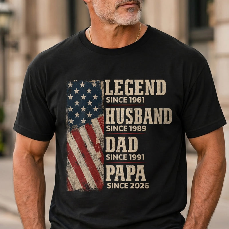 Custom T-shirt, Hoodie - Personalized Father's Day Birthday Gifts For Dad, Grandpa - Legendary Since Day One