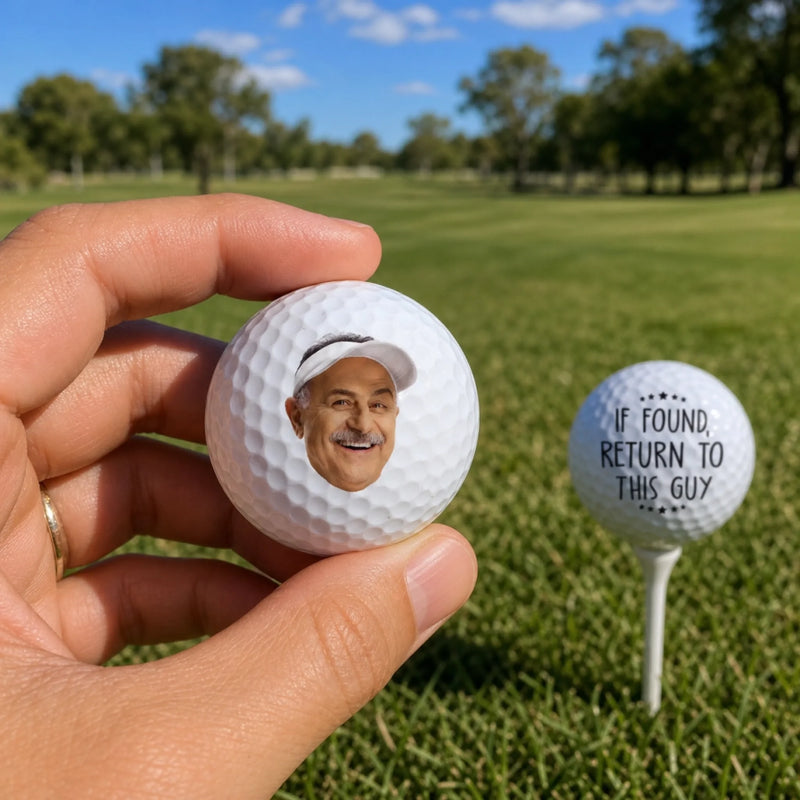 Custom Photo If Found, Return To This Guy - Family Personalized Custom Golf Ball - Gift For Sport Lovers, Sport Players, Dad, Grandpa