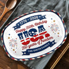 Custom Platter - Personalized America 250th Anniversary Gifts For Mom, Dad, Brother, Sister, Kids - Sweet Land Of Liberty