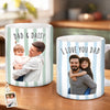 Custom Photo Mug - Personalized Father's Day Birthday Gifts For Dad, Grandpa - Family First Every Sip