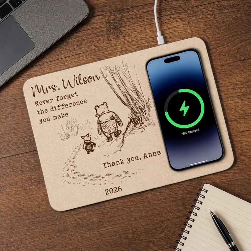 Custom Charging Mat - Personalized Birthday Gifts For Teachers - Never Forget Your Impact