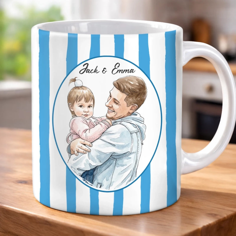 Custom Photo Accent Mug - Personalized Father's Day Birthday Gifts For Dad, Grandpa - Legendary Dad Energy