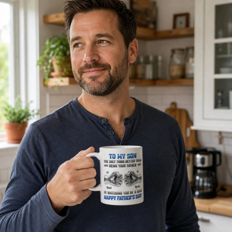 Custom 3D Inflated Effect Printed Mug - Personalized Father's Day Birthday Gifts For Son - Built A Legacy