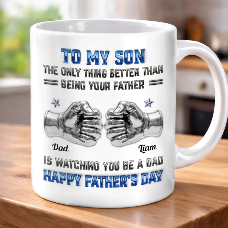 Custom 3D Inflated Effect Printed Mug - Personalized Father's Day Birthday Gifts For Son - Built A Legacy