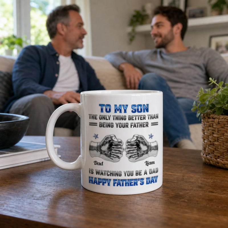 Custom 3D Inflated Effect Printed Mug - Personalized Father's Day Birthday Gifts For Son - Built A Legacy