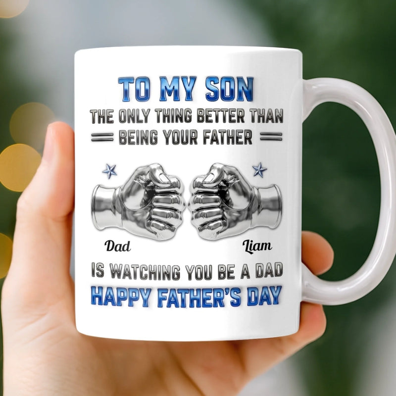 Custom 3D Inflated Effect Printed Mug - Personalized Father's Day Birthday Gifts For Son - Built A Legacy