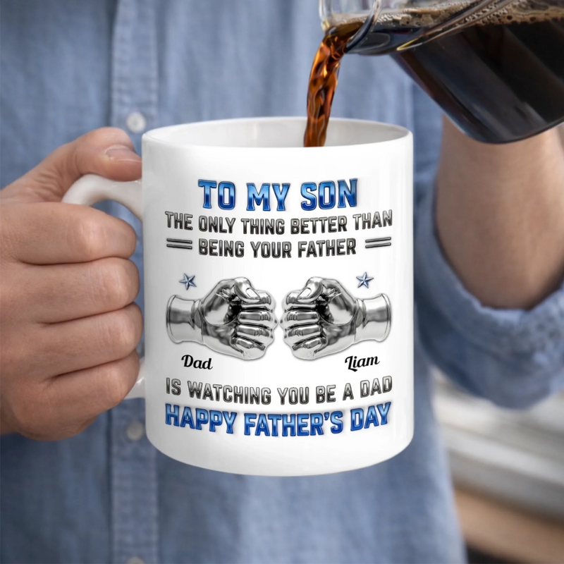 Custom 3D Inflated Effect Printed Mug - Personalized Father's Day Birthday Gifts For Son - Built A Legacy