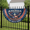 Custom Non-Pleated Fan Flag -  Personalized America 250th Anniversary Gifts For Mom, Dad, Brother, Sister, Kids - Land Of Freedom And Love