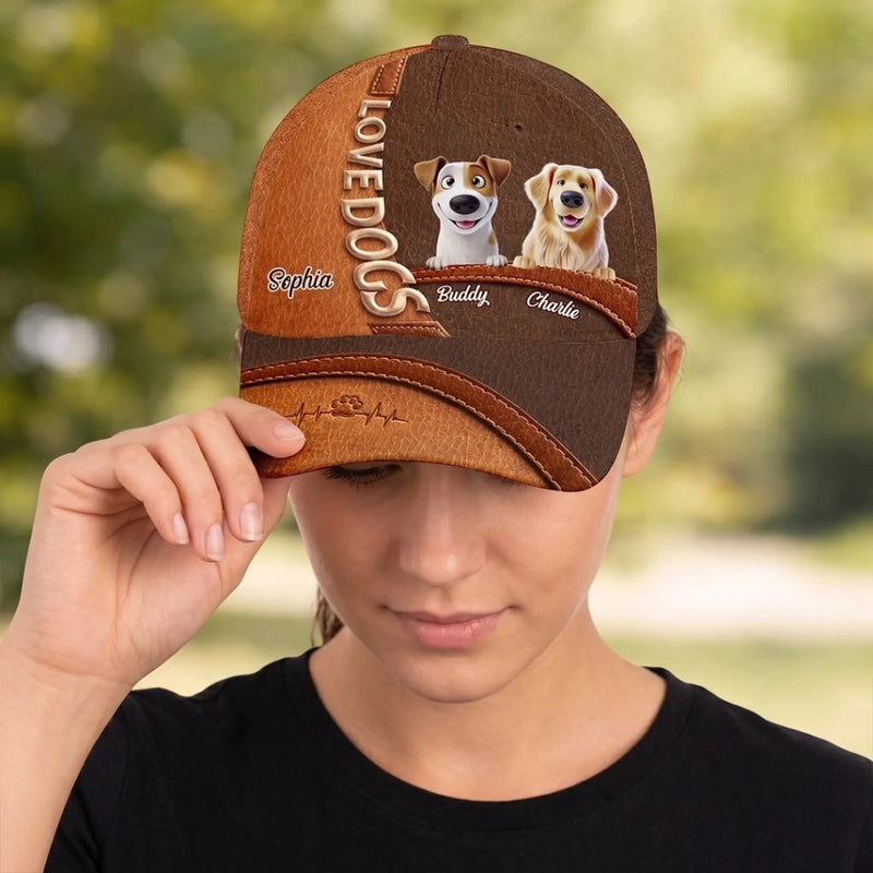Custom Cap - Personalized Birthday Gifts For Dog Cat Lovers, Dog Dad And Mom, Cat Owners - Life Is Better With Dogs