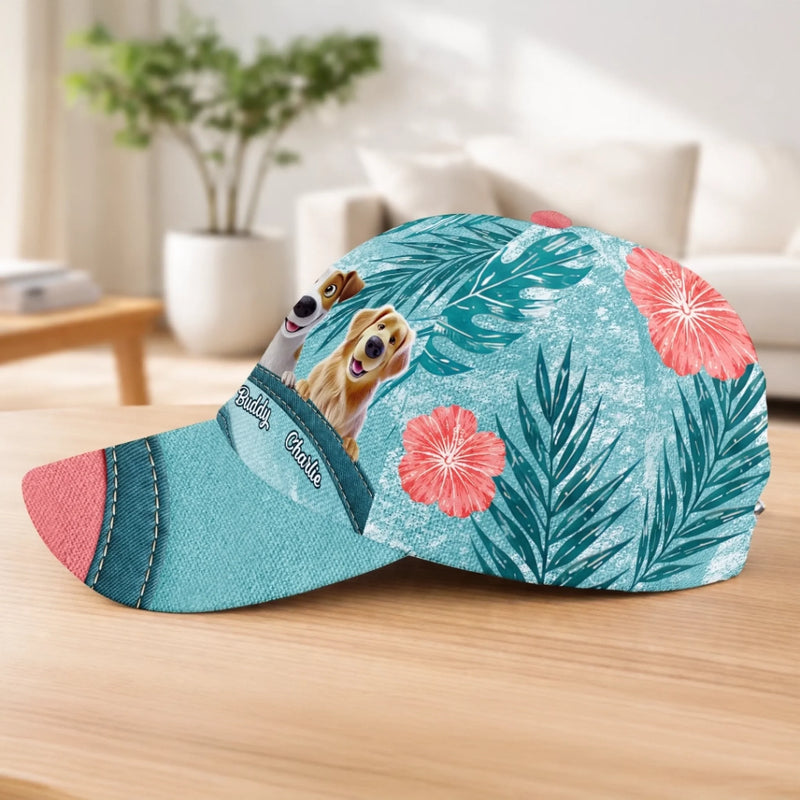 Custom Cap - Personalized Birthday Gifts For Dog Cat Lovers, Dog Dad And Mom, Cat Owners - My Favorite Hellos Live Here