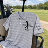 Custom Polo Shirt - Personalized Father's Day Birthday Golf Gifts For Dad, Grandpa - Born To Golf Forced To Work