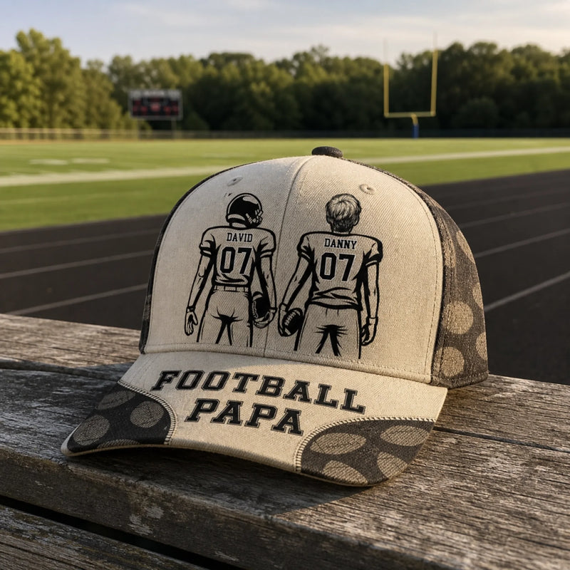 Custom American Football Cap - Personalized Father's Day Birthday Gifts For Dad, Grandpa, Football Lovers, Sports Fans, Sports Lovers - Friday Night Lights Forever