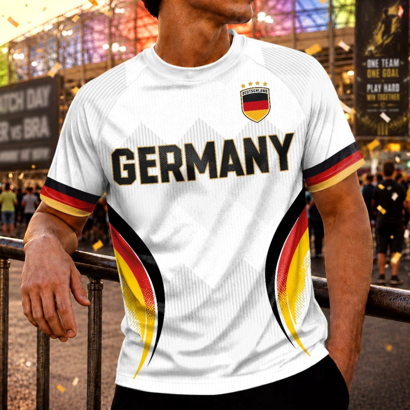 Custom Men's Germany 2026 Jersey Shirt - Personalized Birthday Gifts For Soccer Lovers, Sports Fans, Sports Lovers - Chasing Goals And Glory
