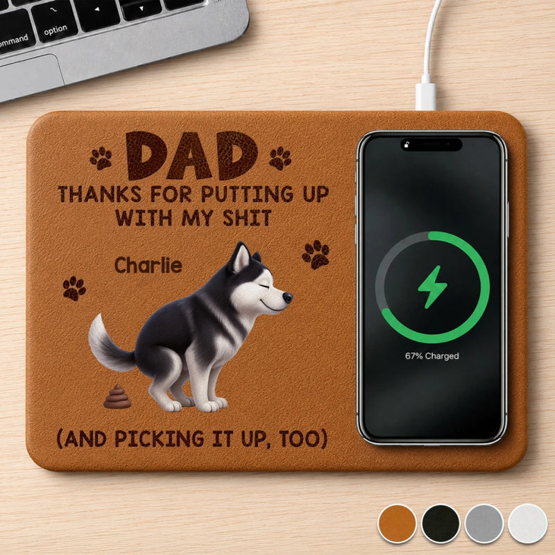 Custom Charging Mat - Personalized Father's Day Birthday Gifts For Dog Cat Lovers, Dog Dad And Mom, Cat Owners - Pet Hair Fully Charged