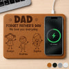 Custom Charging Mat - Personalized Father's Day Birthday Gifts For Dad, Grandpa - Forever Proud Of Dad