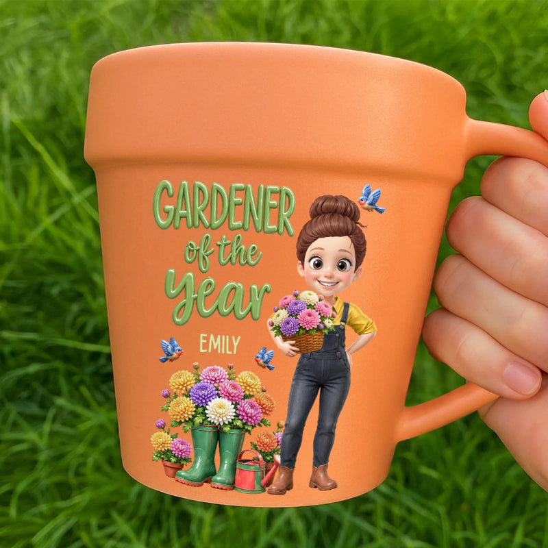 Custom Plant Pot Ceramic Mug - Personalized Birthday Garden Gifts For Gardeners - Proud Plant Mom Energy
