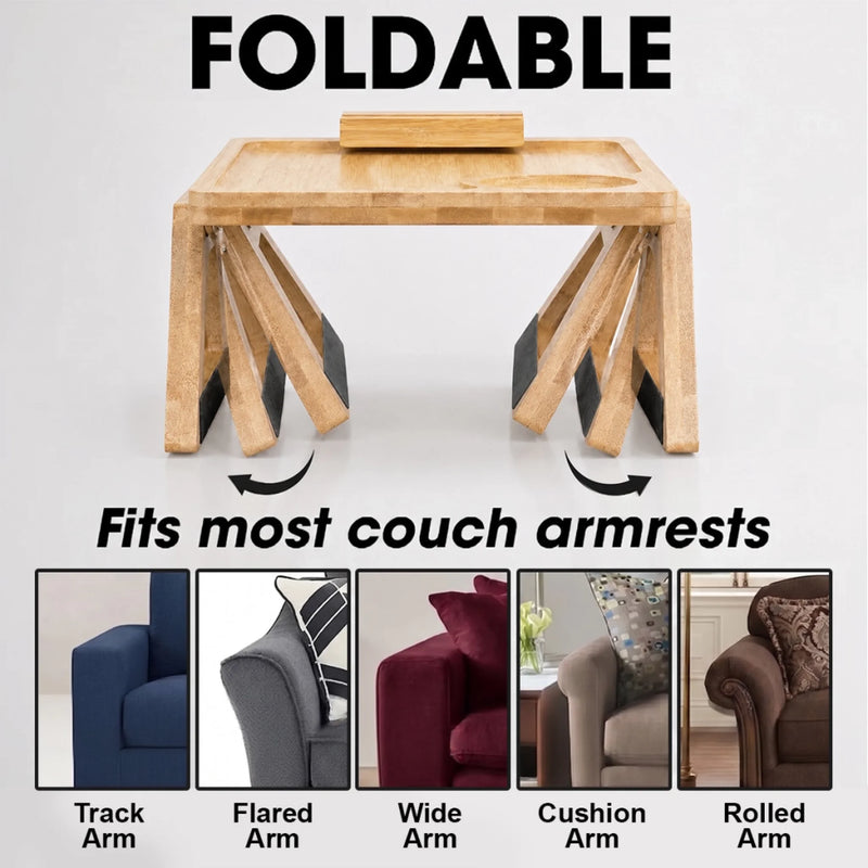 Custom Wooden Couch Arm Table - Personalized Anniversary Wedding Gifts For Husband And Wife, Him And Her - You And Me Always