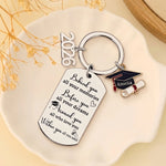 Memories Behind, Dreams Ahead, Love All Around - Family Personalized Custom Engraved Graduation Keychain - Graduation Gift For Family