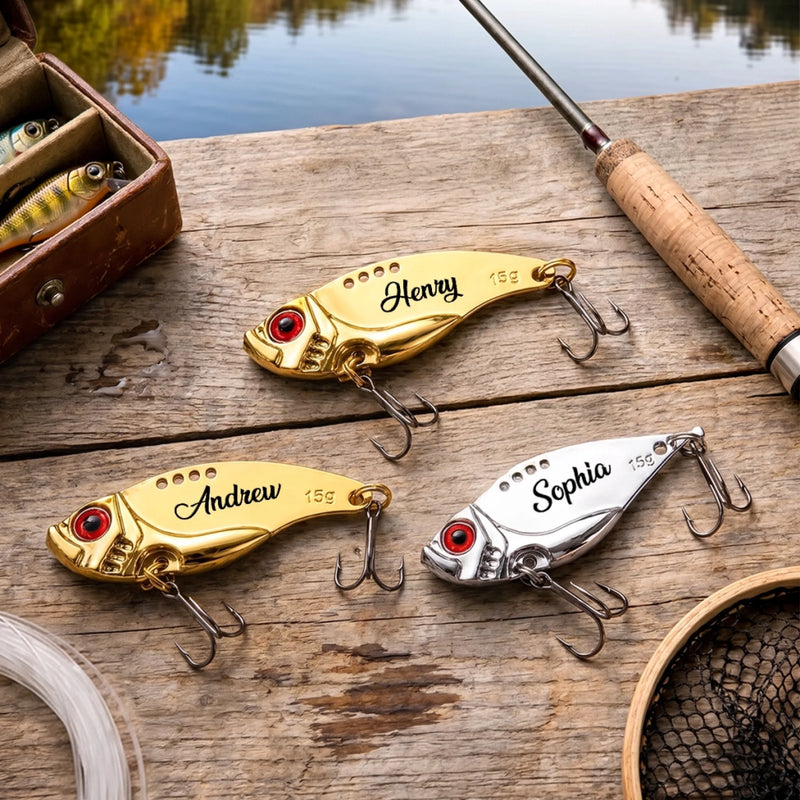 Custom Fishing Lure - Personalized Father's Day Fishing Gifts For Fisherman, Dad, Grandpa - Hooked On Fishing Life
