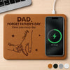 Custom Charging Mat - Personalized Father's Day Birthday Gifts For Dad, Grandpa - Best Dad Ever Connected