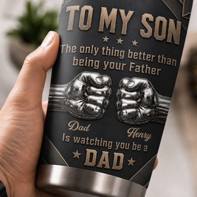 Custom Tumbler - Personalized Father's Day Birthday Gifts For Son - Son You Make Me Proud Every Day