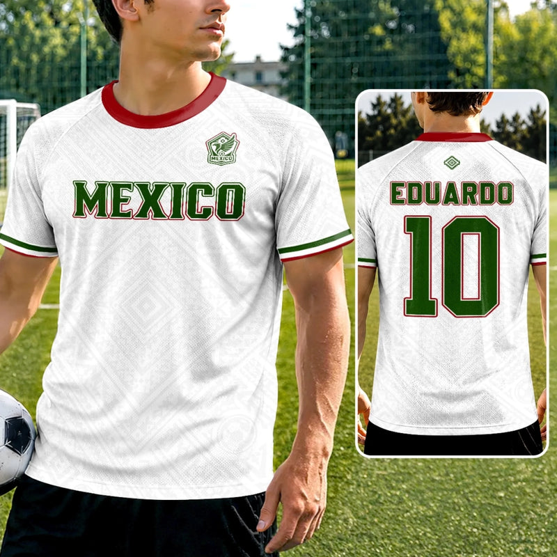 Custom Men's Mexico 2026 Jersey Shirt - Personalized Birthday Gifts For Soccer Lovers, Sports Fans, Sports Lovers - Chasing Football Glory