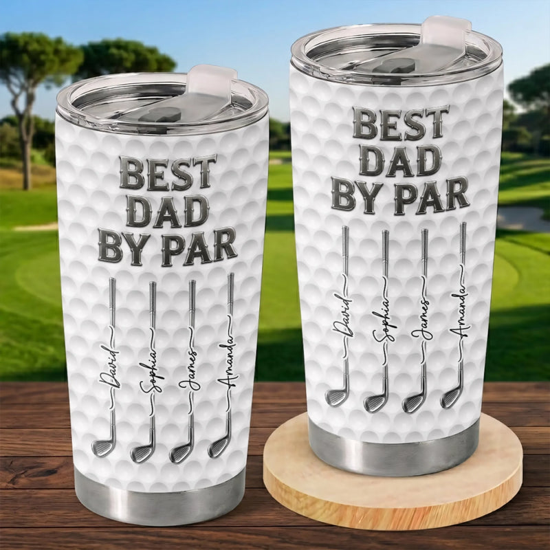 Custom Golf Tumbler - Personalized Father's Day Birthday Gifts For Dad, Grandpa, Golf Lovers, Sports Fans, Sports Lovers - Fueled By Coffee And Birdies