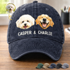 Custom Photo Cap - Personalized Birthday Gifts For Dog Cat Lovers, Dog Dad And Mom, Cat Owners - Blessed With The Best Company