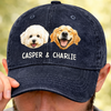 Custom Photo Cap - Personalized Birthday Gifts For Dog Cat Lovers, Dog Dad And Mom, Cat Owners - Blessed With The Best Company
