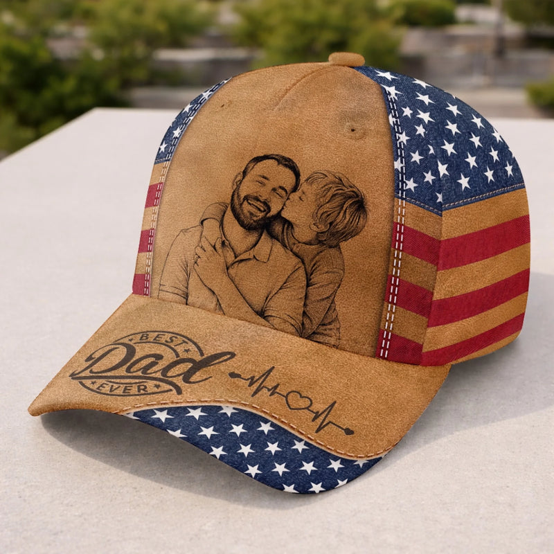 Custom Photo Cap - Personalized Father's Day Gifts For Dad, Grandpa - Dad Life Looks Good