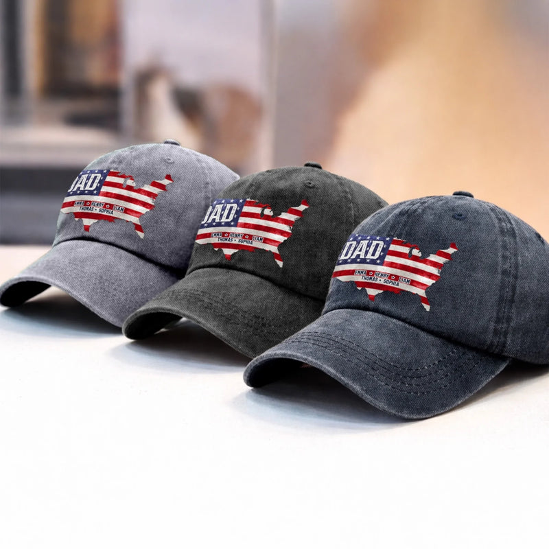 Custom Cap - Personalized Father's Day Birthday Gifts For Dad, Grandpa - Dad’s Love Leads The Way