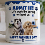 Custom 3D Inflated Effect Printed Mug - Personalized Father's Day Gifts For Cat Lovers, Dad - The Best Therapist Has Fur