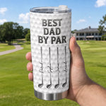 Custom Golf Tumbler - Personalized Father's Day Birthday Gifts For Dad, Grandpa, Golf Lovers - Fueled By Coffee And Birdies