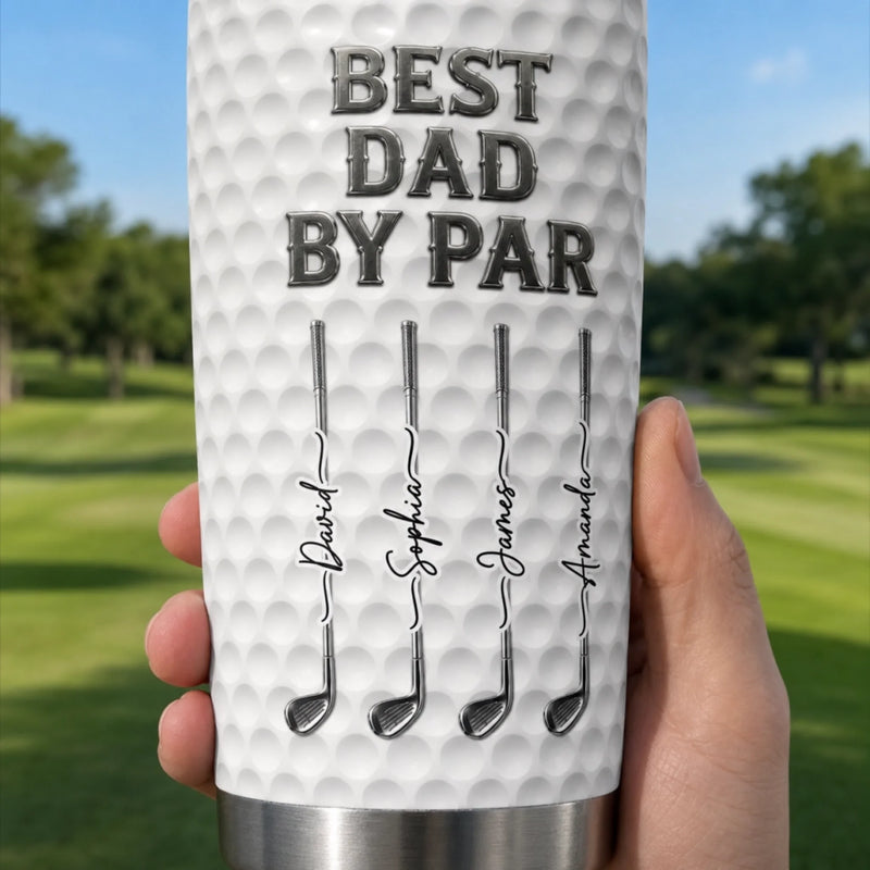 Custom Golf Tumbler - Personalized Father's Day Birthday Gifts For Dad, Grandpa, Golf Lovers, Sports Fans, Sports Lovers - Fueled By Coffee And Birdies