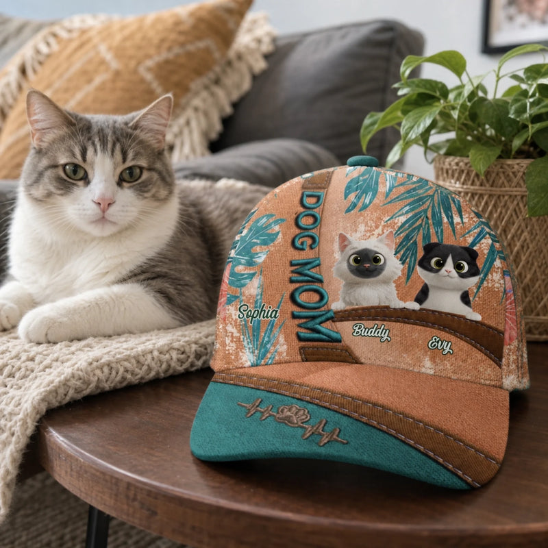 Custom Cap - Personalized Birthday Gifts For Dog Cat Lovers, Dog Dad And Mom, Cat Owners - My Favorite Hellos Live Here
