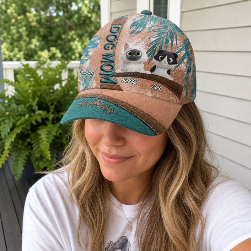 Custom Cap - Personalized Birthday Gifts For Dog Cat Lovers, Dog Dad And Mom, Cat Owners - My Favorite Hellos Live Here