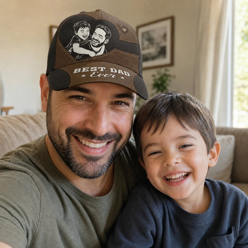 Custom Photo Cap - Personalized Father's Day Birthday Gifts For Dad, Grandpa - Timeless Style Timeless Love