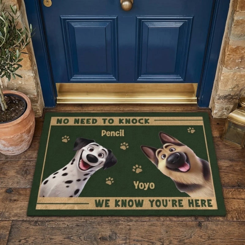 Custom Home Decor Decorative Mat - Personalized Birthday Gifts For Dog Lovers, Dog Dad, Dog Mom - Paws Before People In This Happy Home