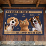 Custom Home Decor Decorative Mat - Personalized Birthday Gifts For Dog Lovers, Dog Dad, Dog Mom - Paws Before People In This Happy Home