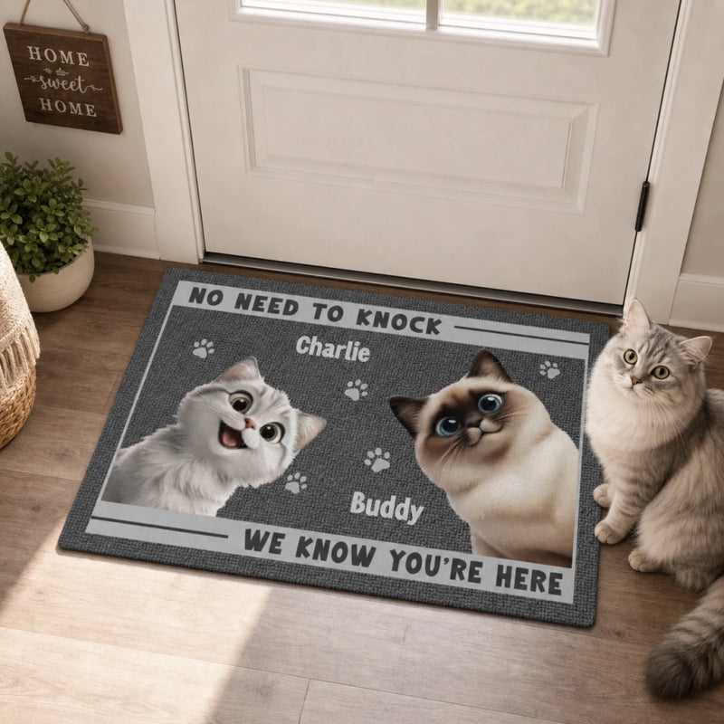 Custom Home Decor Decorative Mat - Personalized Birthday Gifts For Dog Lovers, Dog Dad, Dog Mom - Paws Before People In This Happy Home
