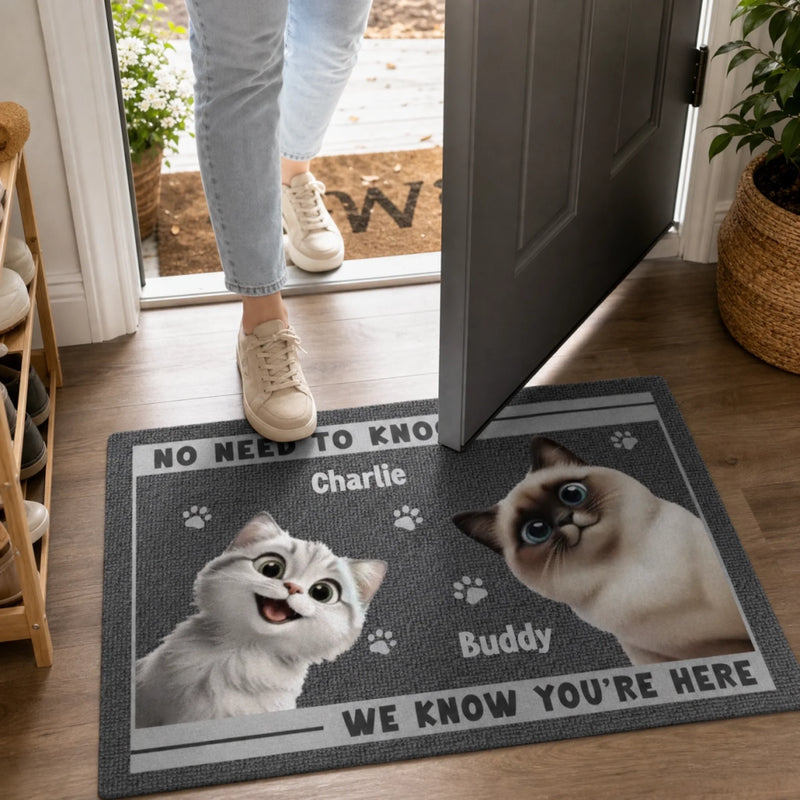 Custom Home Decor Decorative Mat - Personalized Birthday Gifts For Dog Lovers, Dog Dad, Dog Mom - Paws Before People In This Happy Home