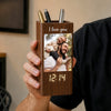 Custom Photo Pen Holder With Clock – Personalized Father's Day Birthday Gifts For Dad, Grandpa – Loved Guided And Inspired By Dad