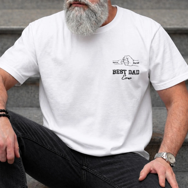 Custom Photo Unisex T-shirt - Personalized Father's Day Birthday Gifts For Dad, Grandpa - Forever Grateful For Dad