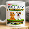 Custom Mug - Personalized Father's Day Birthday Gifts For Dog Cat Lovers, Dog Dad And Mom, Cat Owners - From Your Furry Overlords