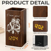 Custom Photo Pen Holder With Clock - Personalized Father's Day Birthday Gifts For Dad, Grandpa - Dad Makes Life Extraordinary